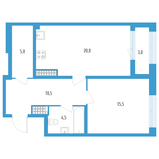 Планировка квартиры №100570