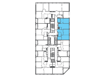 Квартира №100021 на этаже