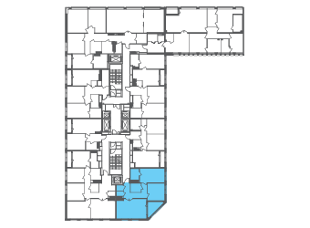 Квартира №100040 на этаже