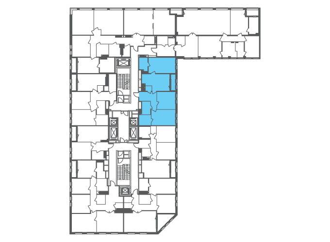 Квартира №100046 на этаже