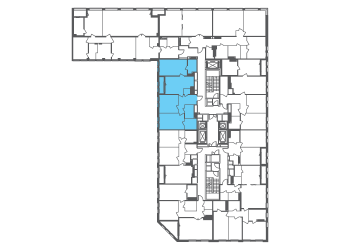 Квартира №100218 на этаже