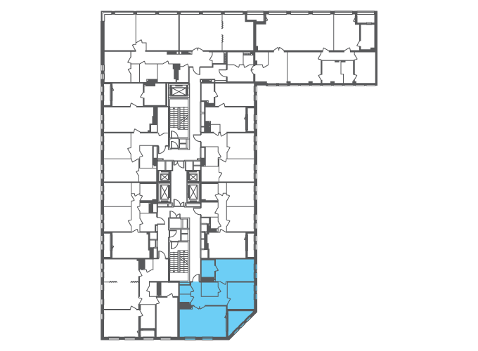Квартира №100381 на этаже