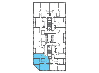 Квартира №100702 на этаже