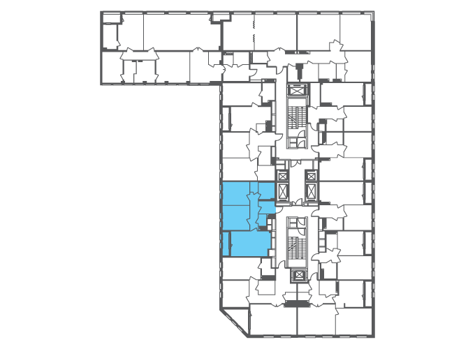 Квартира №100587 на этаже