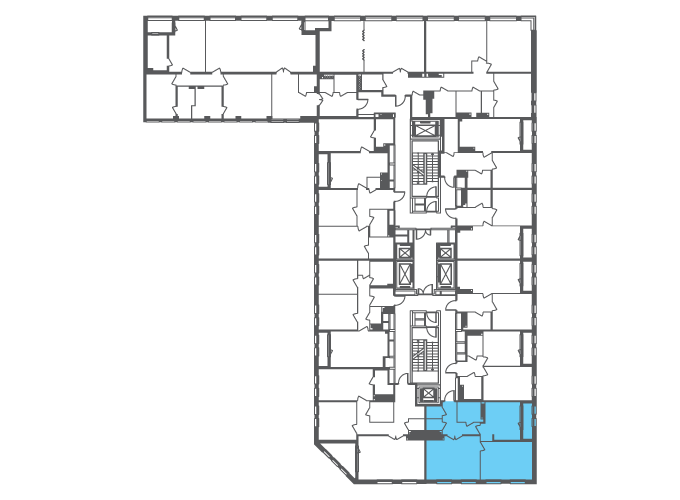 Квартира №100596 на этаже