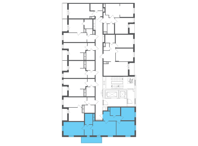 Квартира №104257 на этаже