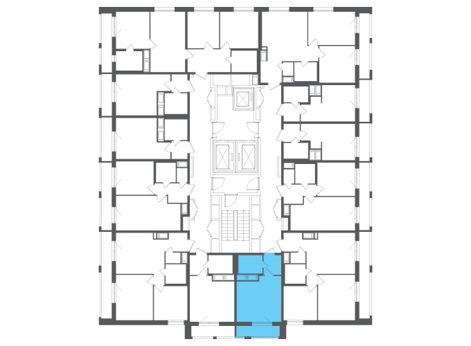 Квартира №104412 на этаже