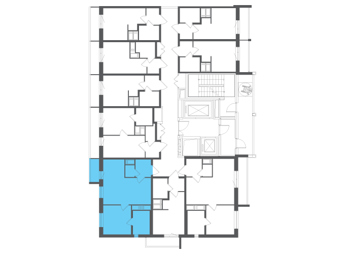 Квартира №102260 на этаже