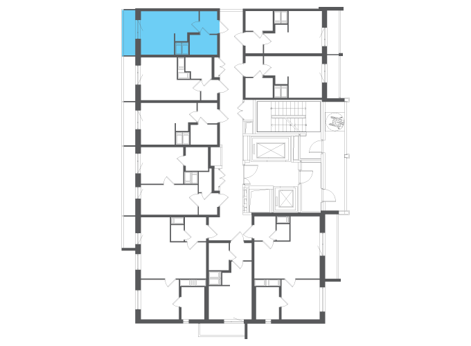 Квартира №102229 на этаже