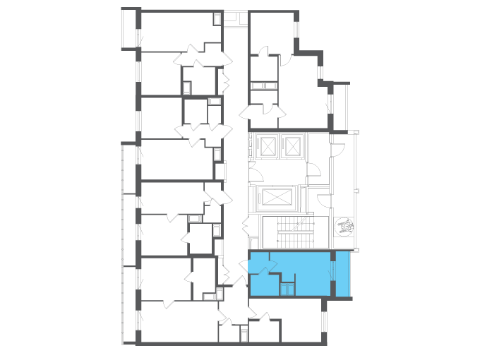 Квартира №102481 на этаже
