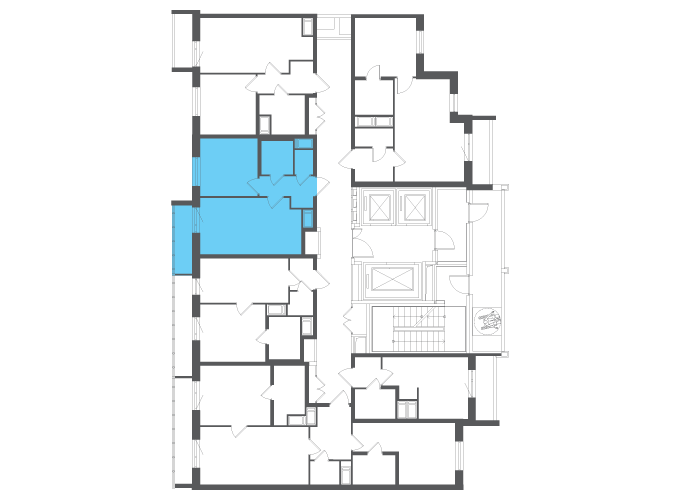 Квартира №102484 на этаже