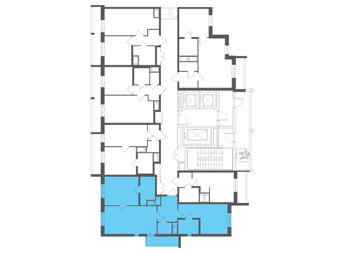 Квартира №102488 на этаже
