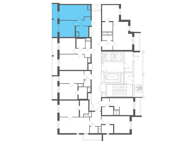 Квартира №102349 на этаже