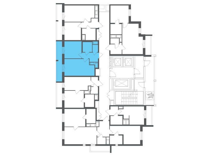 Квартира №102361 на этаже
