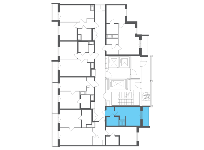Квартира №102441 на этаже