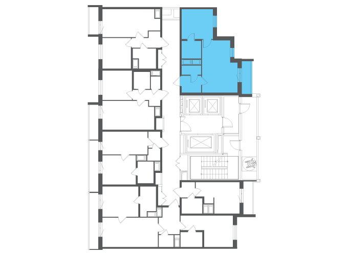 Квартира №102447 на этаже