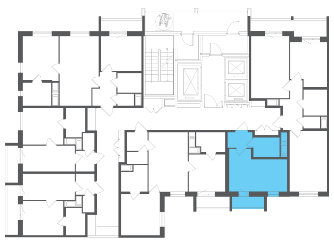 Квартира №102632 на этаже