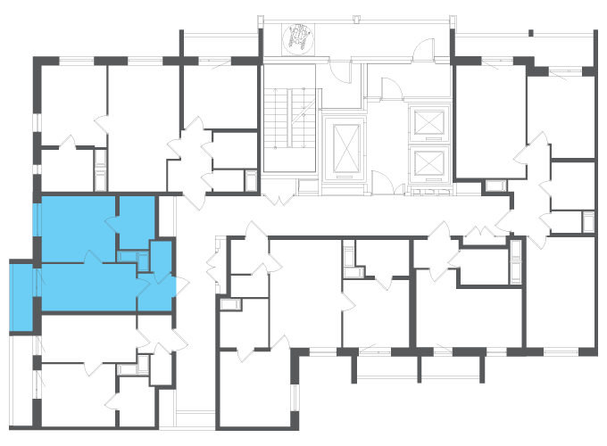 Квартира №102499 на этаже