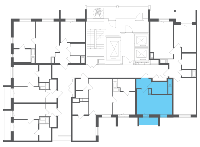 Квартира №102509 на этаже