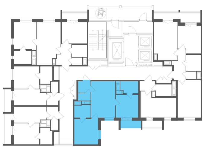 Квартира №102504 на этаже
