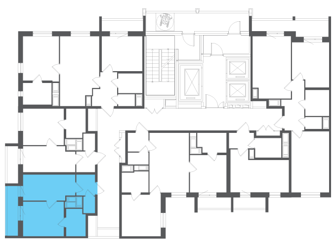 Квартира №102505 на этаже