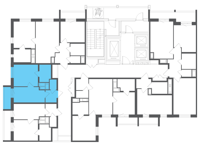 Квартира №102506 на этаже
