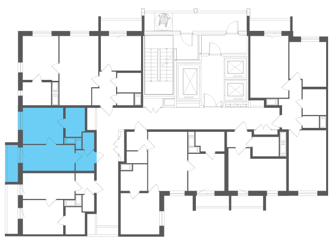 Квартира №102589 на этаже