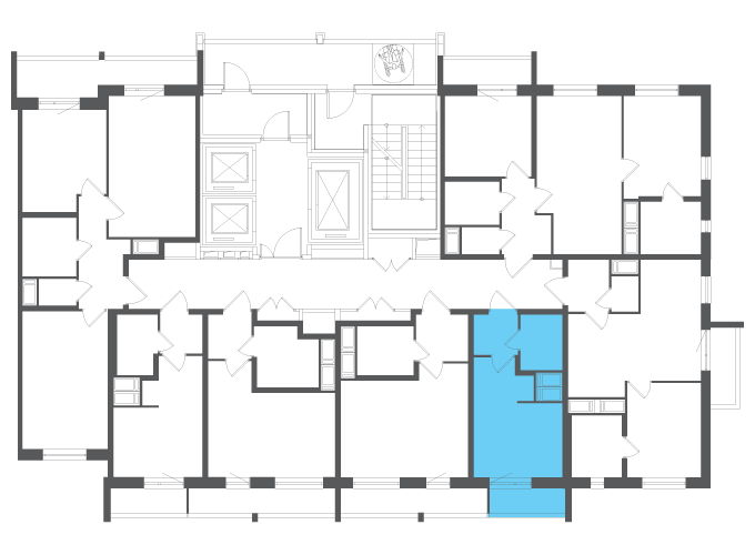 Квартира №102644 на этаже