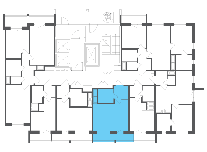Квартира №102653 на этаже