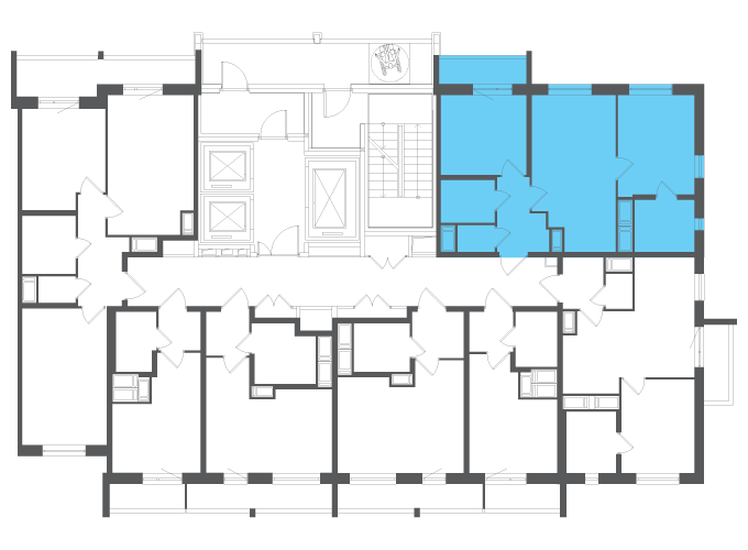 Квартира №102673 на этаже