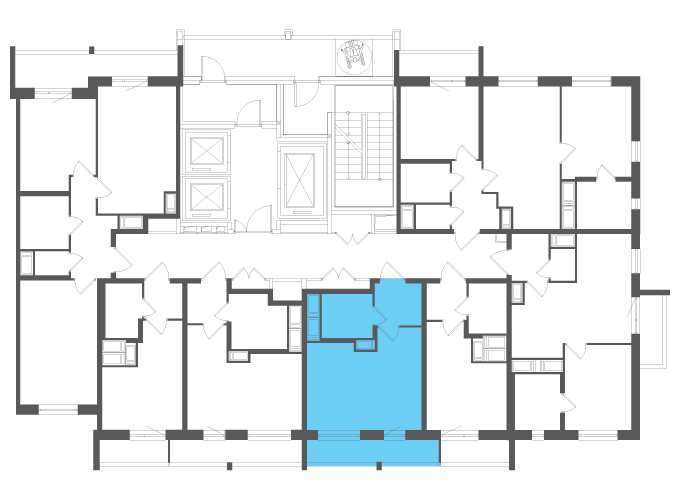 Квартира №102669 на этаже