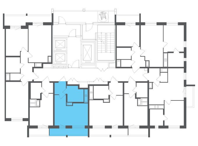 Квартира №102670 на этаже