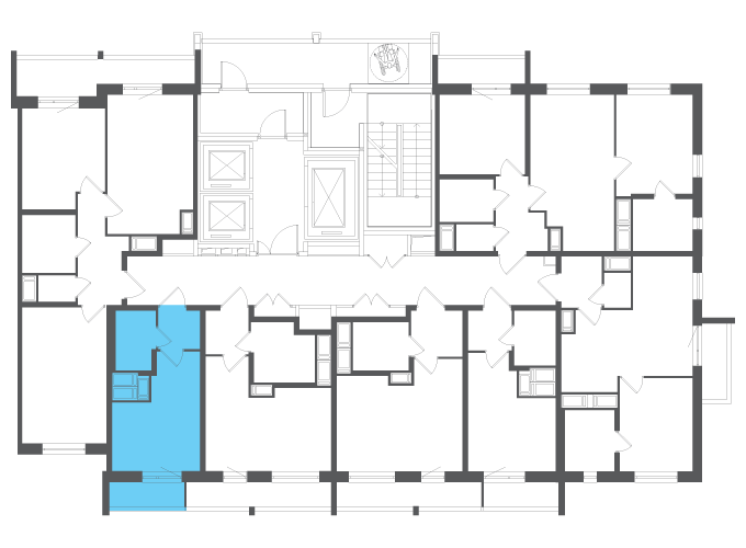 Квартира №102678 на этаже