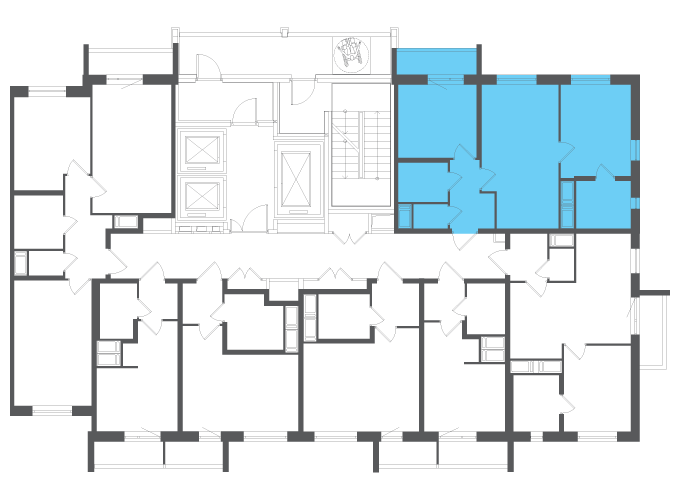 Квартира №102771 на этаже