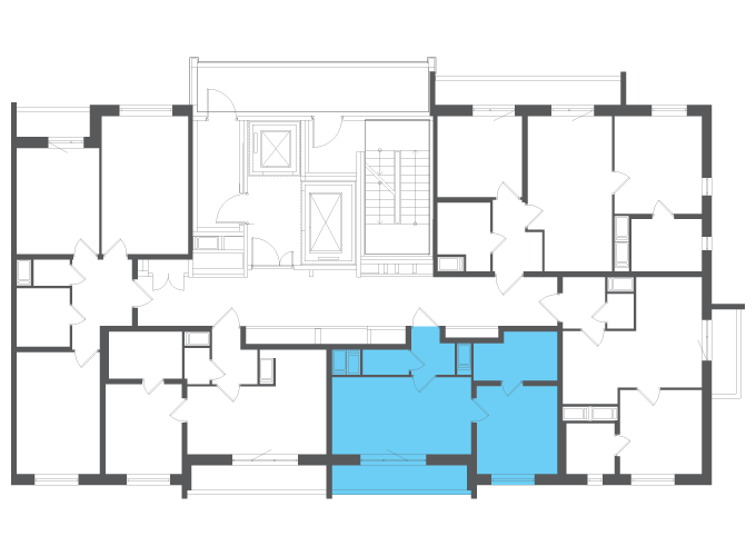 Квартира №102928 на этаже