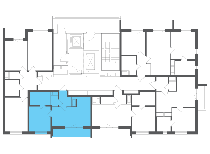Квартира №102962 на этаже
