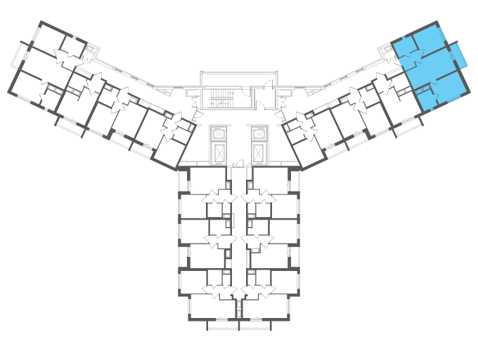 Квартира №103023 на этаже