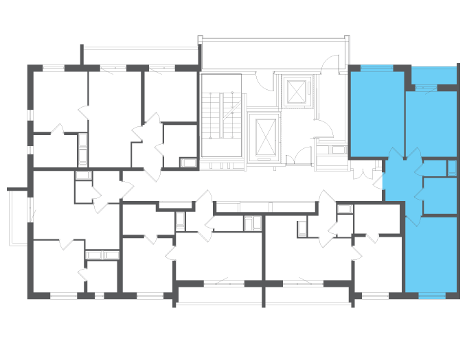 Квартира №103348 на этаже