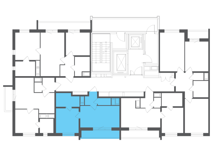 Квартира №103300 на этаже