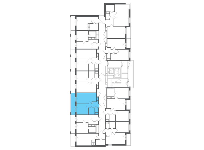 Квартира №106039 на этаже