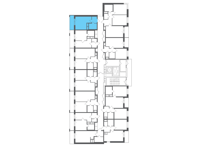 Квартира №106056 на этаже