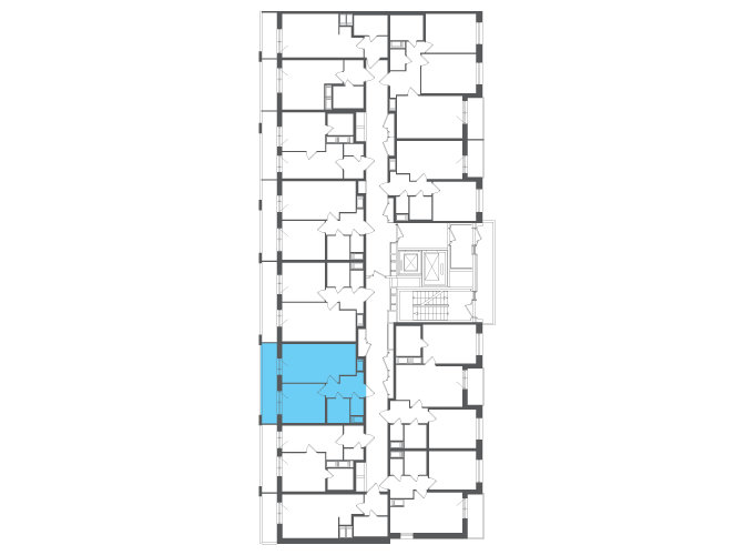 Квартира №106158 на этаже