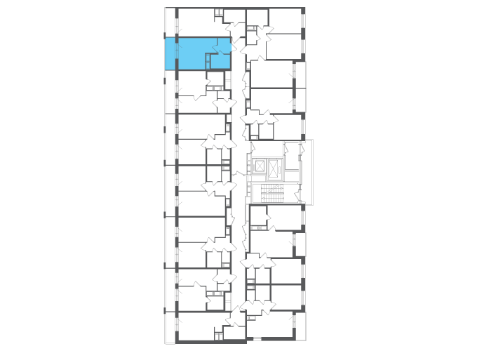 Квартира №106031 на этаже