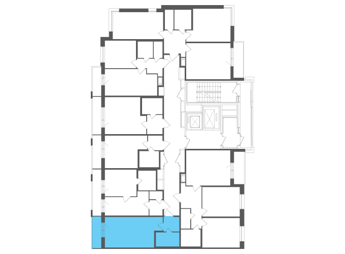 Квартира №106194 на этаже