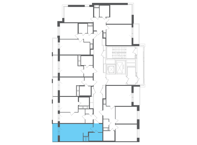 Квартира №106266 на этаже