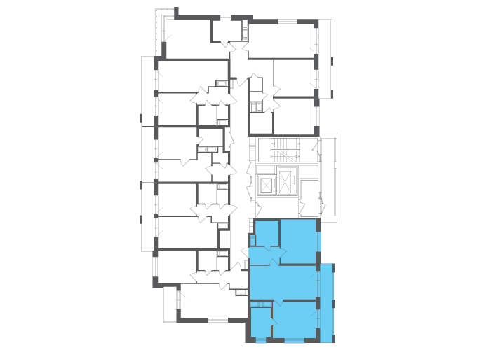 Квартира №106340 на этаже