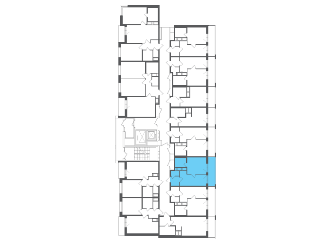 Квартира №106627 на этаже