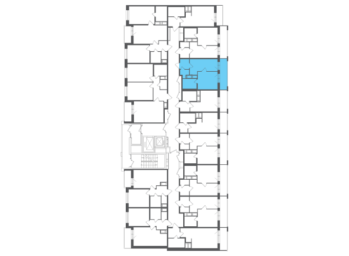 Квартира №106724 на этаже