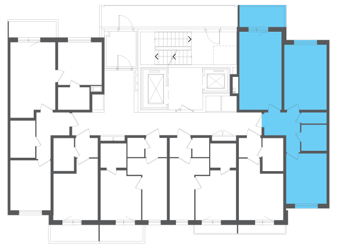 Квартира №108745 на этаже