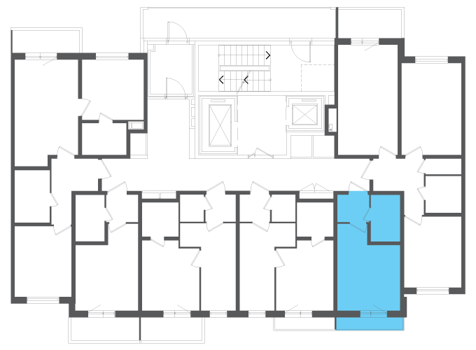 Квартира №108756 на этаже
